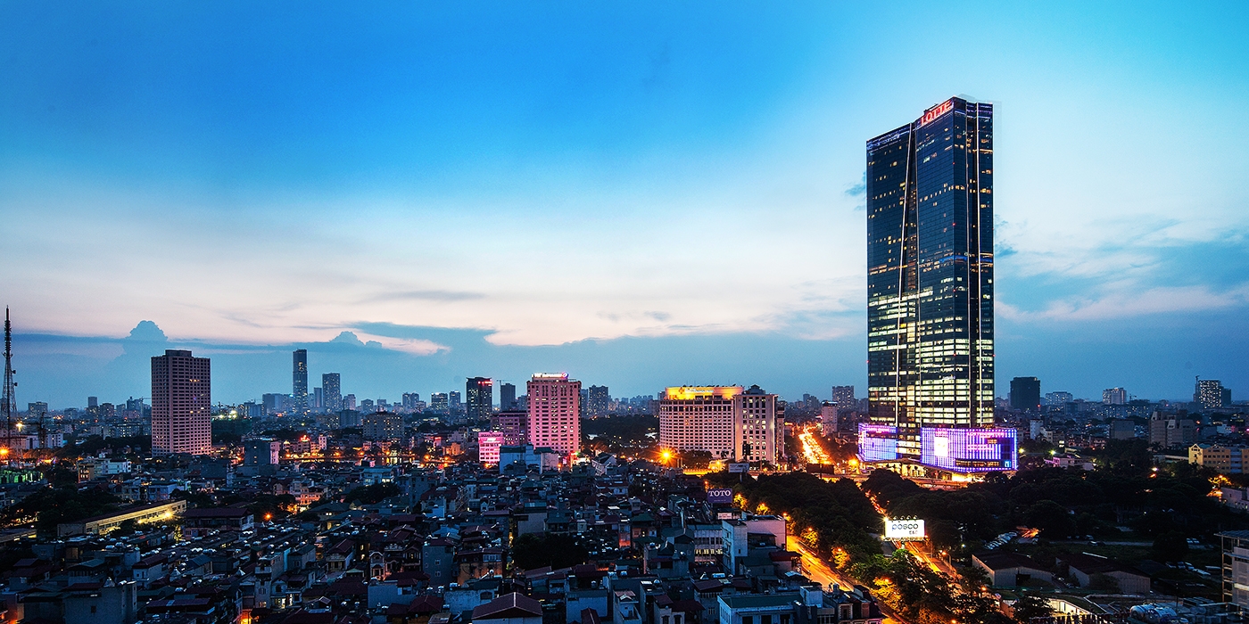 Toàn cảnh tòa nhà Lotte Center Hanoi từ trên cao