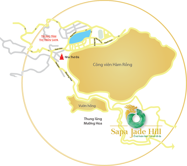 Vị trí đắc địa của Sapa Jade Hill nơi trung tâm thành phố đậm bản sắc văn hóa Tây Bắc