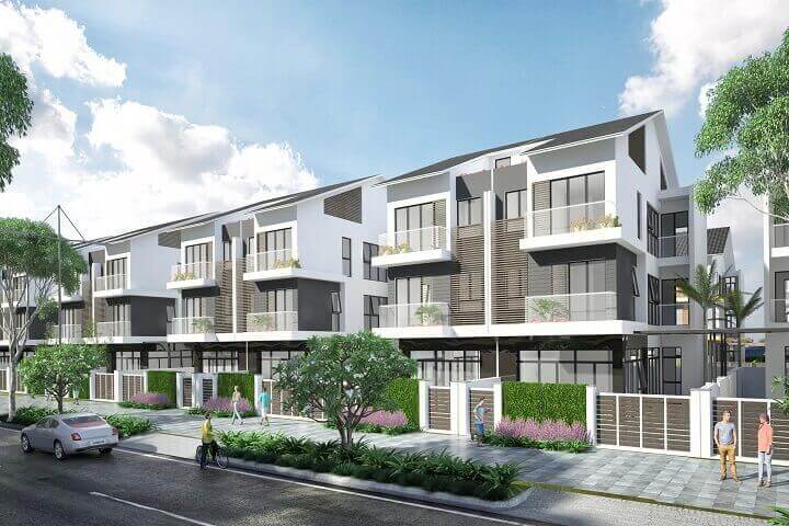 Các căn liền kề đều được thiết kế tinh tế, hiện đại