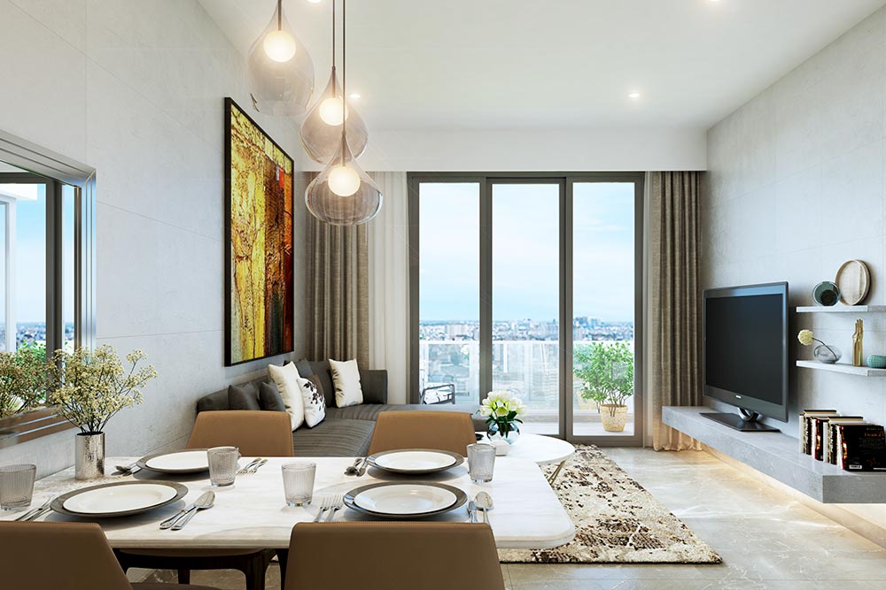 Các căn hộ Harina View được thiết kế từ 2 đến 3 phòng ngủ