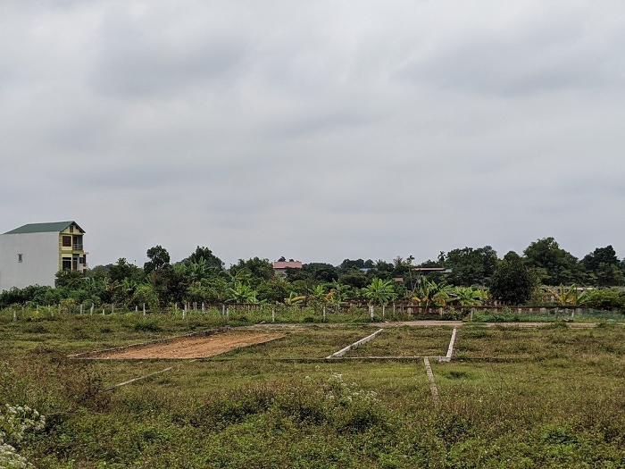 Lô đất được đấu giá tại huyện Ứng Hòa.