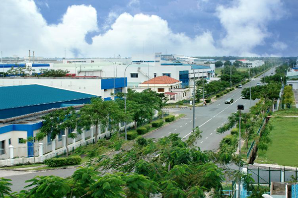 Một góc khu công nghiệp Quang Minh