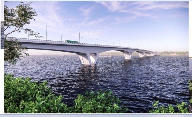Cầu Vân Phúc và tuyến đường kết nối ra quốc lộ 32 (huyện Phúc Thọ, Hà Nội) được đầu tư hơn 3.400 tỷ đồng