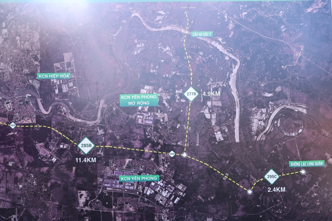 Các tuyến đường có tổng chiều dài khoảng 20 km, kết nối khu vực phía Đông - Bắc của Bắc Ninh với hệ thống quốc lộ trong tỉnh, tạo hướng giao thông thuận lợi với Thủ đô Hà Nội như các tỉnh Bắc Giang, Thái Nguyên....