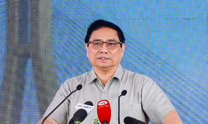Thủ tướng Phạm Minh Chính phát biểu tại lễ khởi công.