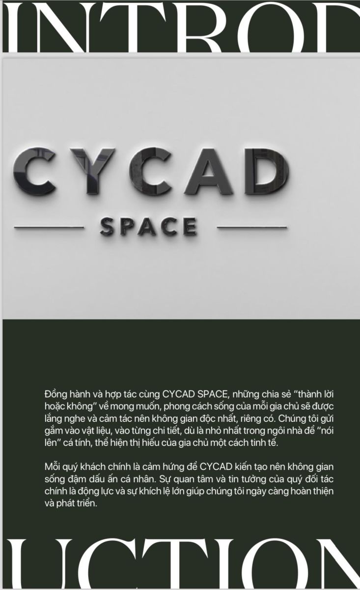 Cycad Space - doanh nghiệp hoạt động chuyên trong lĩnh vực thiết kế, tư vấn, thi công, sản xuất nội thất.