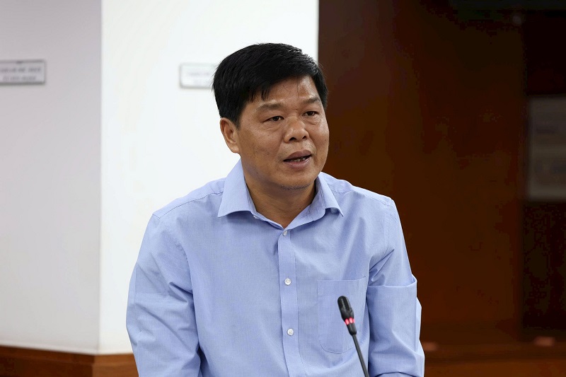 Thiếu tướng Nguyễn Thanh Hưởng thông tin nội dung báo chí quan tâm. Ảnh: TTBC TP.HCM