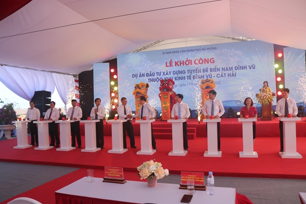 Chính thức khởi công tuyến đê biển 2.200 tỷ tại Hải Phòng