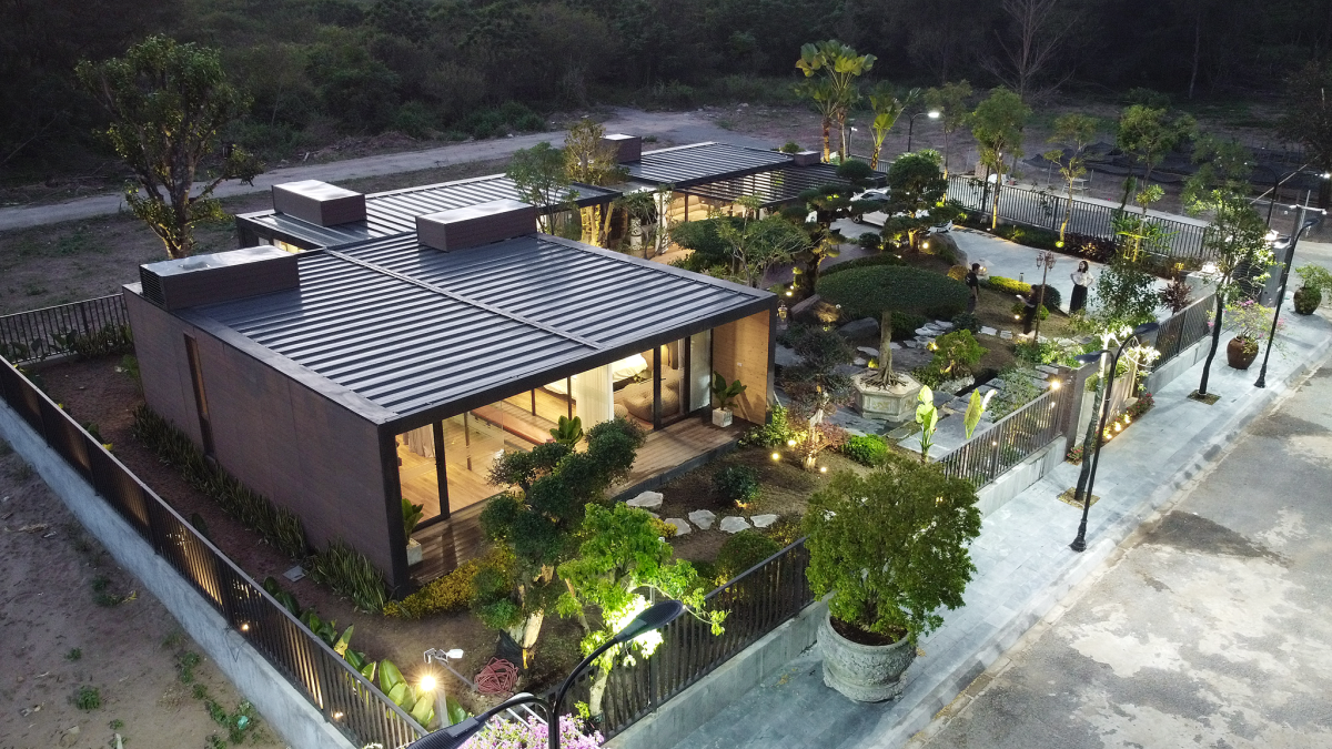 Nhà khung thép 172 m2 lắp ghép trong 13 ngày