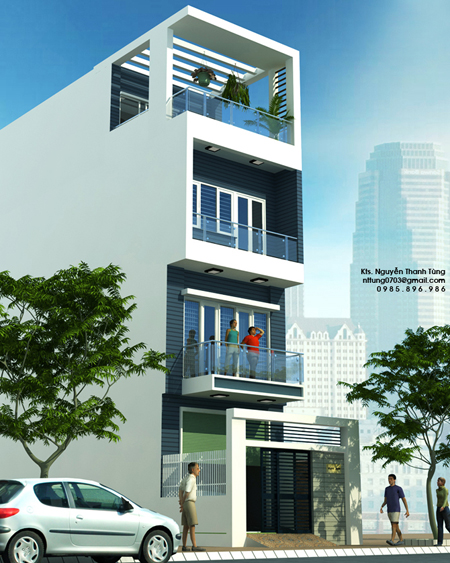 Phương án xây nhà 260 m2 cao 3,5 tầng Phương án xây nhà 260 m2 cao 3,5 tầng