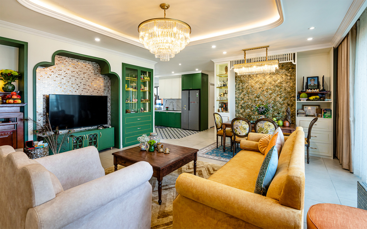 Trường phái Đông Dương cách tân trong căn hộ 95 m2