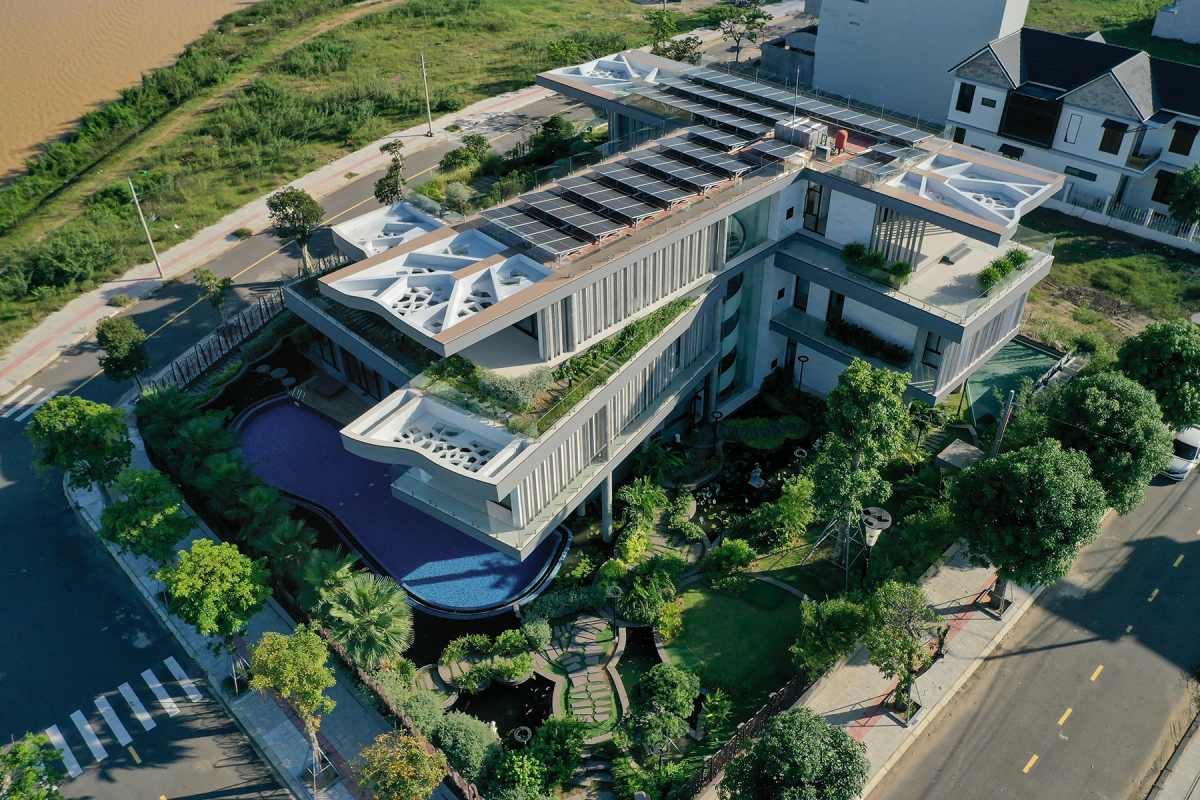 Biệt thự 2.000 m2 hình chuồn chuồn nước Biệt thự 2.000 m2 hình chuồn chuồn nước