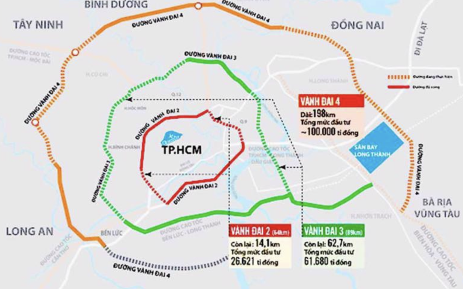 Đồng Nai công bố chủ đầu tư dự án thành phần 1-2 Vành đai 4 TP.HCM, tổng vốn hơn 10.000 tỷ đồng