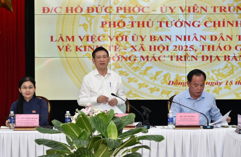 Phó Thủ tướng Hồ Đức Phớc: Đồng Nai có vị trí chiến lược, cần bứt phá để dẫn đầu cả nước