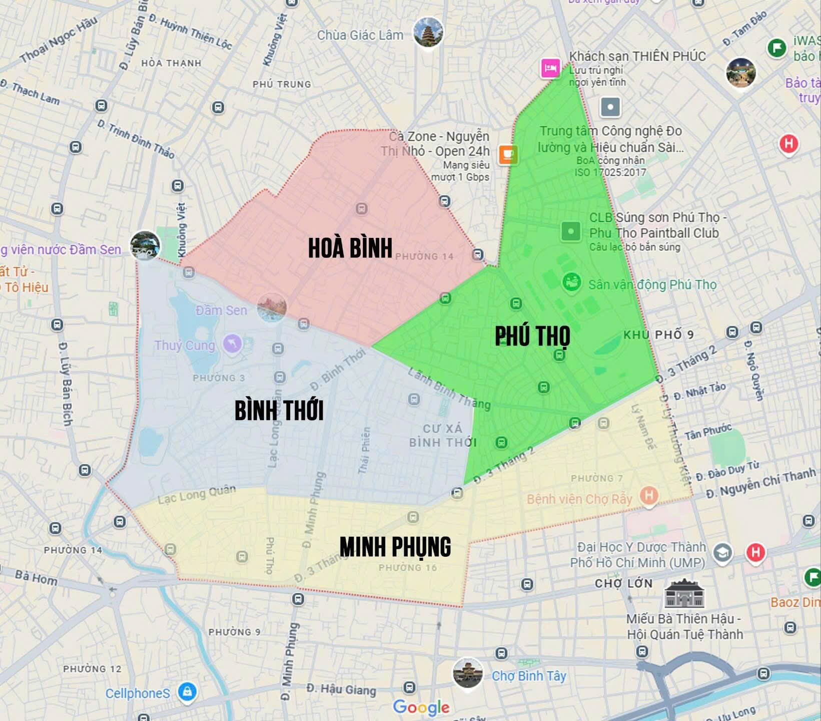 Phường Bình Thới – TP.HCM: Bản đồ chi tiết và thông tin sau sáp nhập