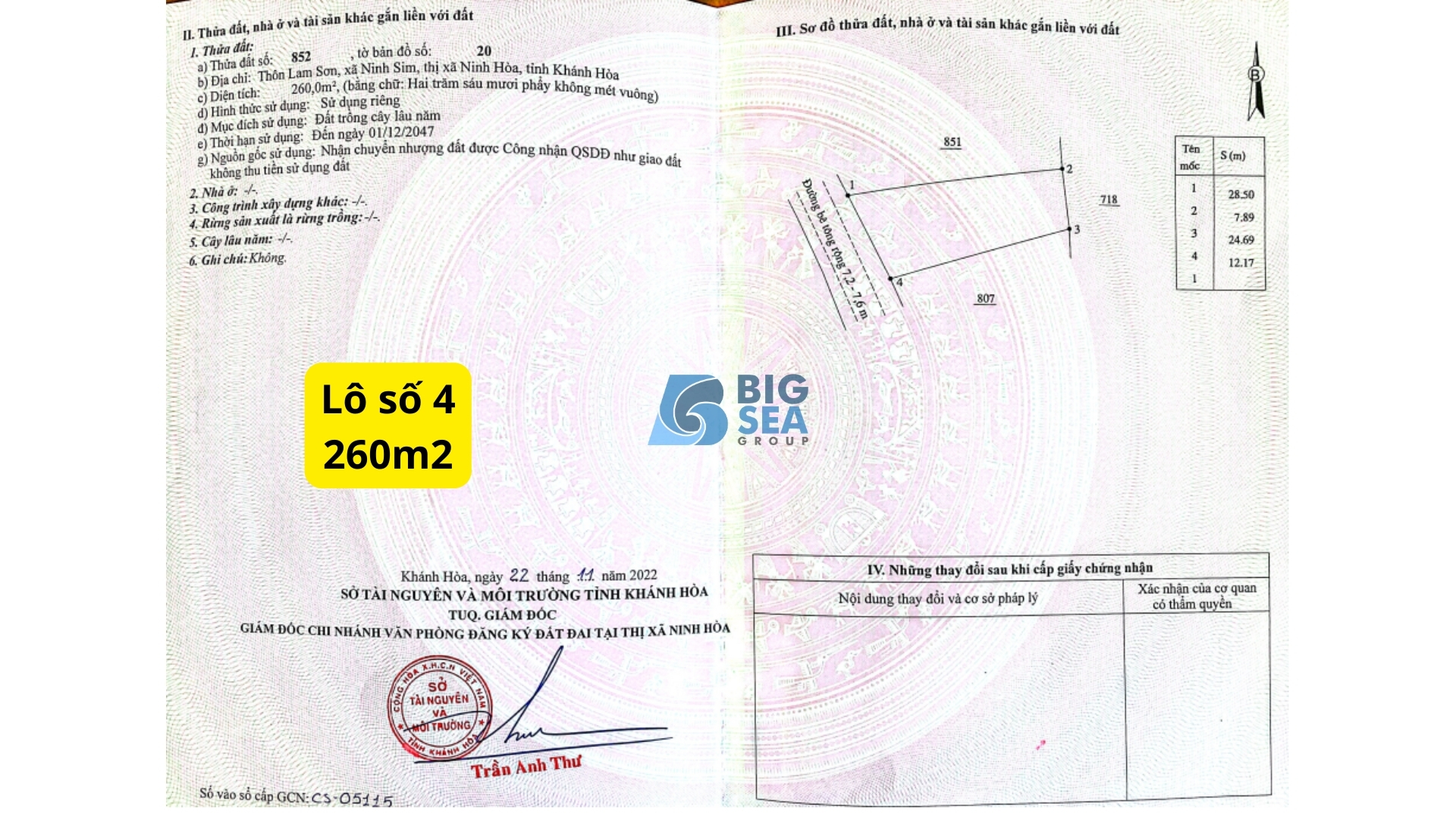 Cần tiền bán nhanh 4 lô đất nền thổ cư sát KCN Ninh Xuân, Ninh Hòa - Khánh Hòa