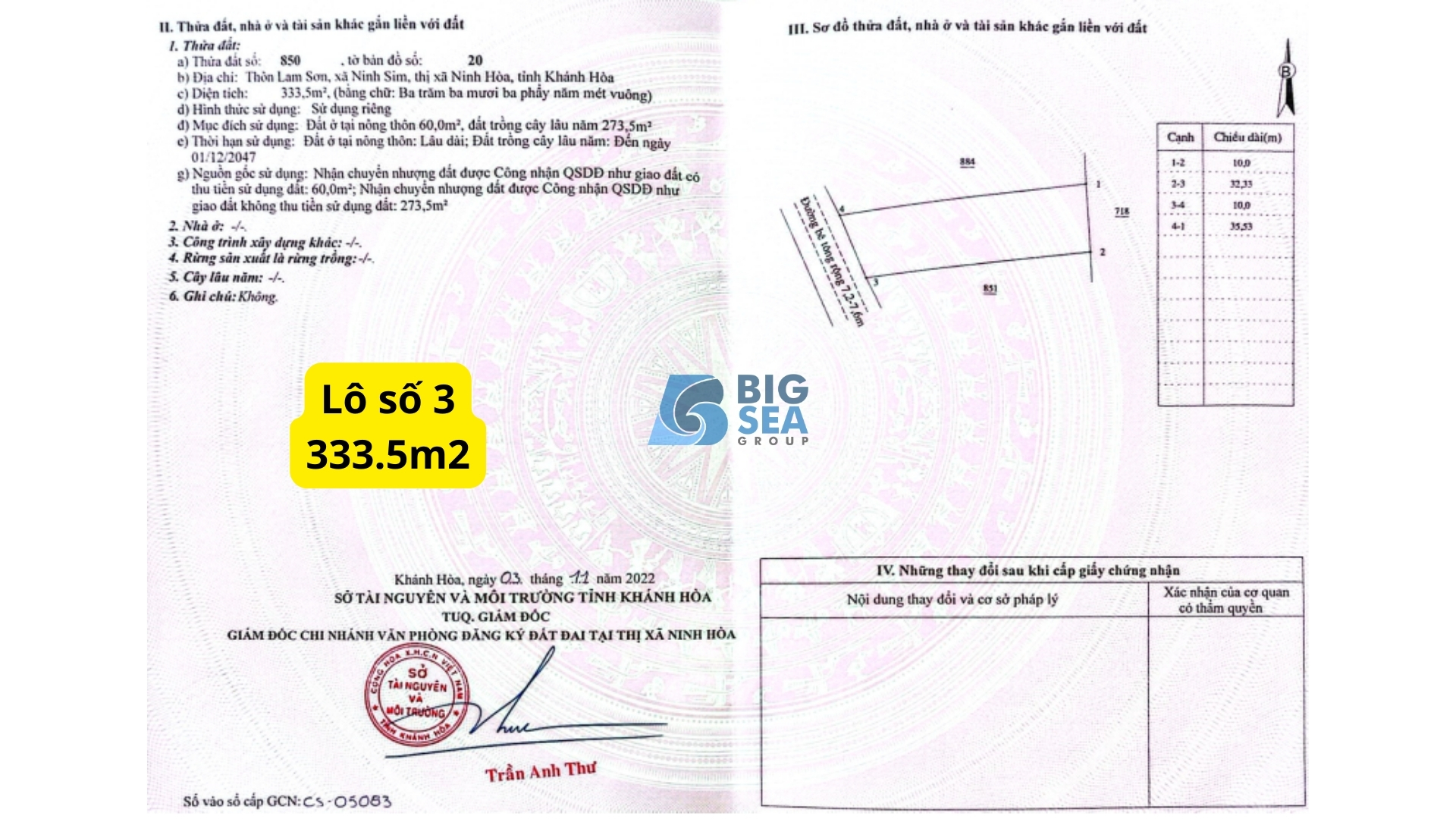 Cần tiền bán nhanh 4 lô đất nền thổ cư sát KCN Ninh Xuân, Ninh Hòa - Khánh Hòa