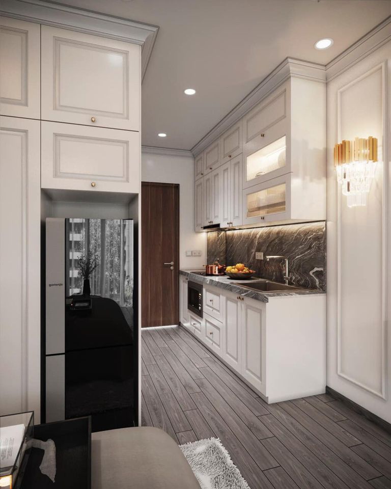 Cho thuê căn hộ 43m2 tiện nghi trong toà nhà có thang máy ở Ba Đình, Hà Nội