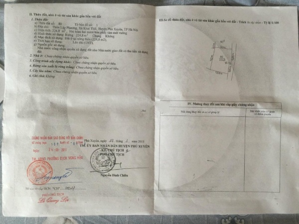 Bán cả nhà và đất tại Khai Thái Phú Xuyên chỉ hơn 2 tỷ đồng