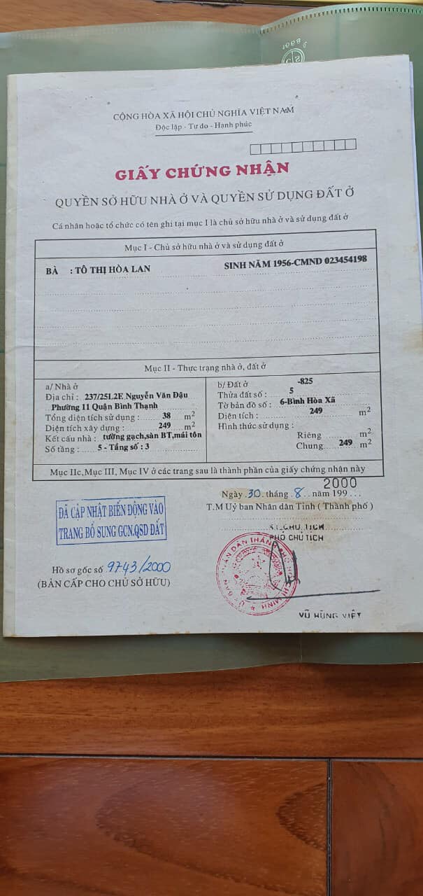Chính chủ bán chung cư Nguyễn Văn Đậu 38m2 giá 1,5 tỷ