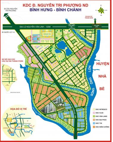 Bán đất nền dự án tại Đại Phúc Green Villas, Bình Chánh diện tích 100m2 giá 62 triệu/m2