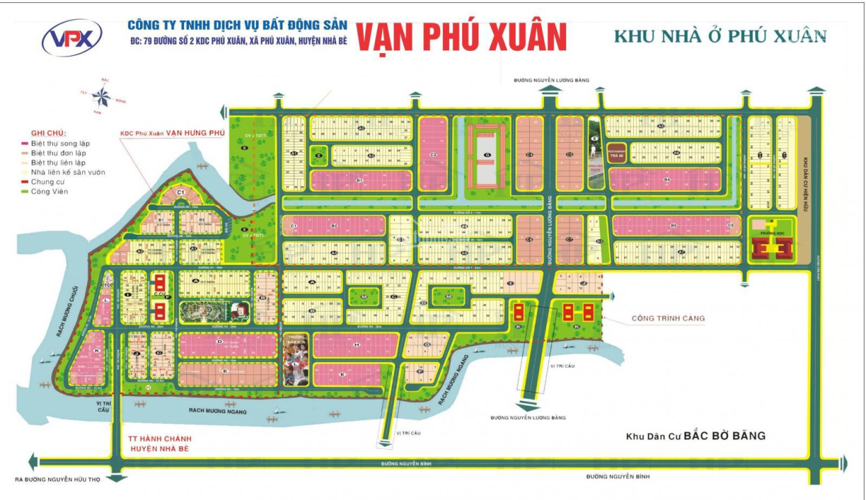 Bán đất nền khu dân cư Cotec Phú Xuân Nhà Bè diện tích 160m2