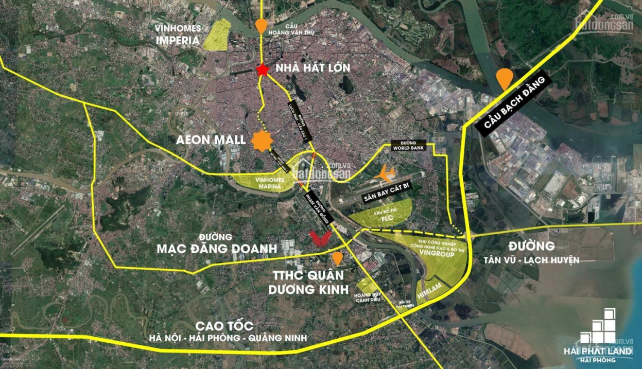 Bán lô đất nền thuộc dự án Dương Kinh New City, Đường Mạc Đăng Doanh, Hải Phòng