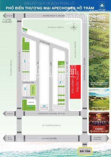 Chính chủ cần bán gấp lô đất nền dự án Apechomes Hồ Tràm diện tích 140m2 giá 1.6 tỷ