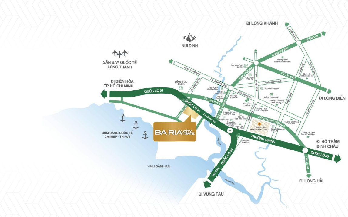 Cần bán đất dự  án Bà Rịa City Gate Phường Long Hương, Bà Rịa Vũng Tàu