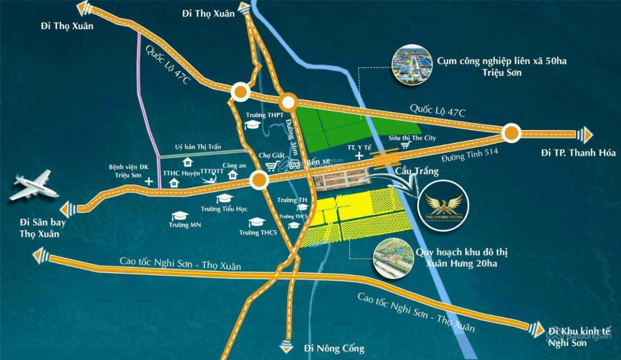 Cần bán lô đất nền dự án New Central - Triệu Sơn, Thanh Hoá