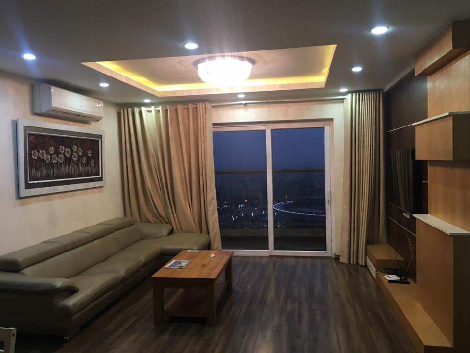 Cho thuê căn hộ tại Golden Palace Mễ Trì, tầng cao tháp A điện tích 128m2 full nội thất nhà đẹp