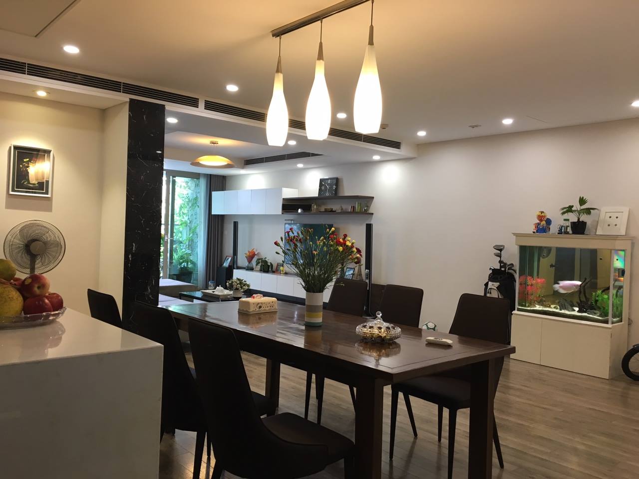 Cho thuê căn chung cư Mandarin Garden, 168m2 3PN thiết kế đẹp, đầy đủ nội thất siêu đẹp (ảnh thực tế)