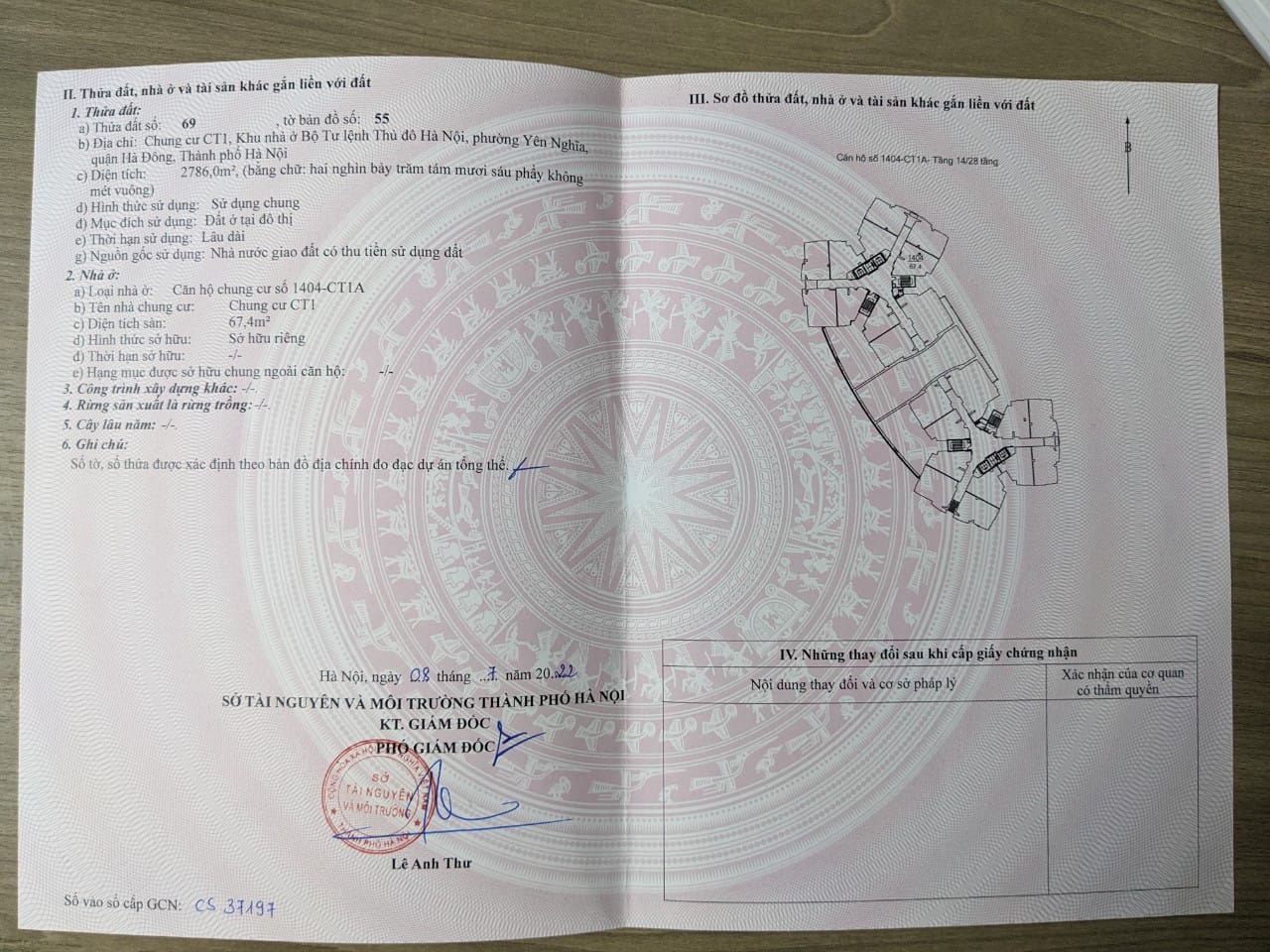 Chính chủ cần bán căn hộ CT1A chung cư Bộ Tư Lệnh Thủ Đô