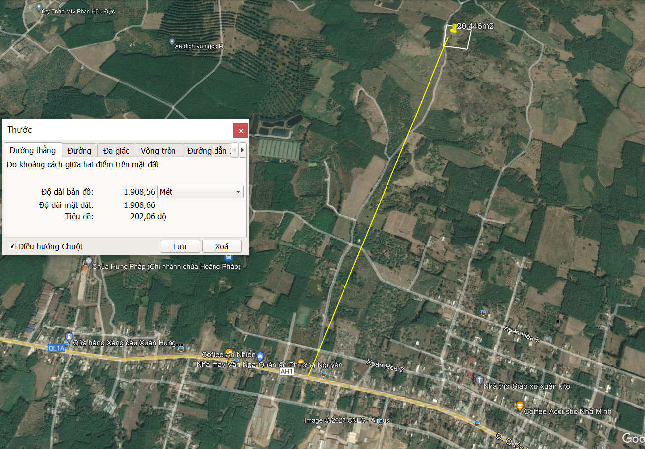 Cần Bán gấp 20,446m2 đất mặt tiền đường lớn cách Quốc Lộ 1A 1,9km, sổ đỏ, giá 6,6tỷ (rẻ thấp nhất khu vực)