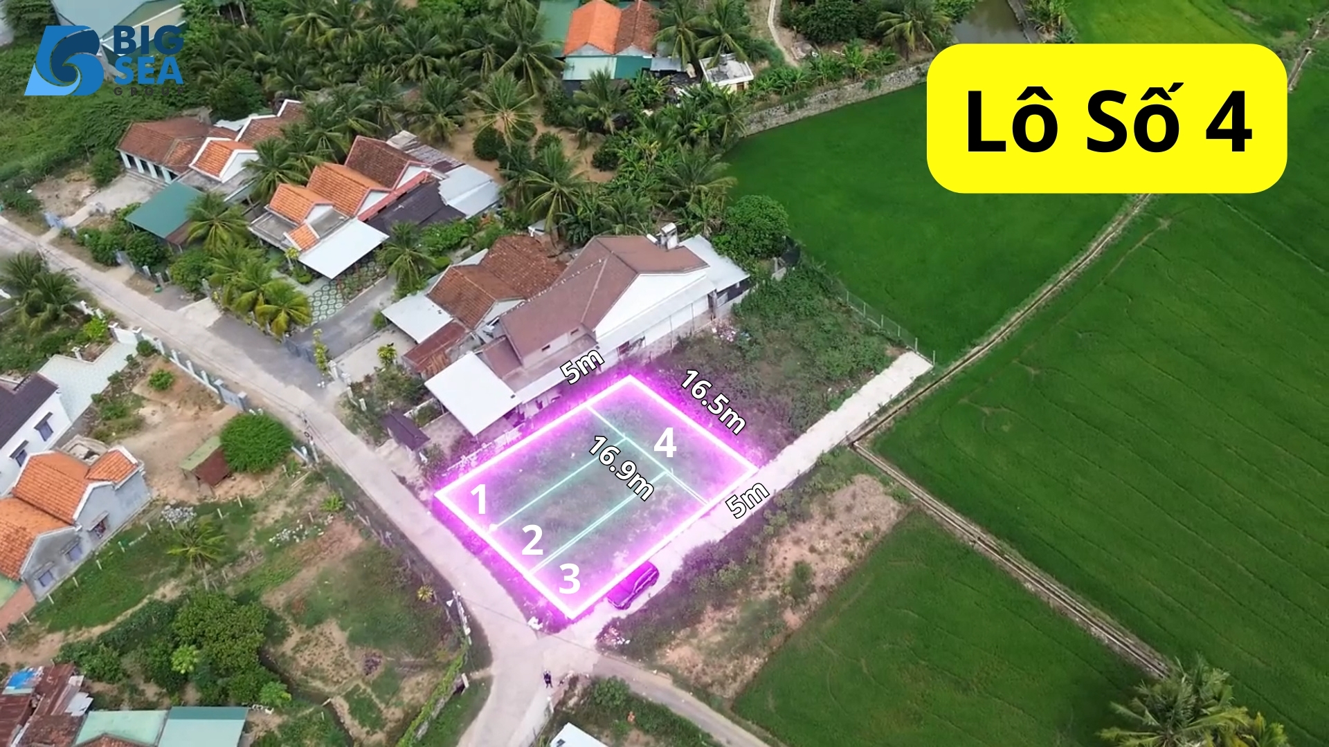 Cần tiền bán nhanh 4 lô đất liền nhau full thổ cư 2 mặt tiền Ninh Hòa - Khánh Hòa