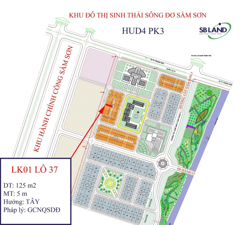 Bán đất nền dự án Khu đô thị sinh thái Sông Đơ, Phường Trường Sơn, Thanh Hoá