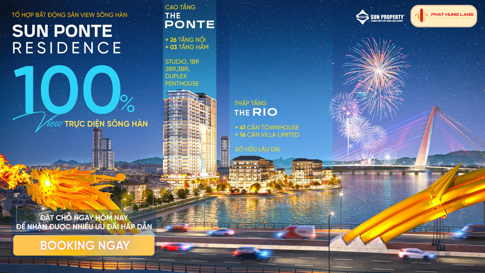 Dự án Sun Ponte Đà Nẵng mở bán, căn hộ View sông Hàn, cạnh cầu rồng